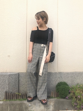 「agnes b.（アニエスベー）のアイテム（バッグ）」を使った、fumiさん（レディース・151cm）の夏コーディネート