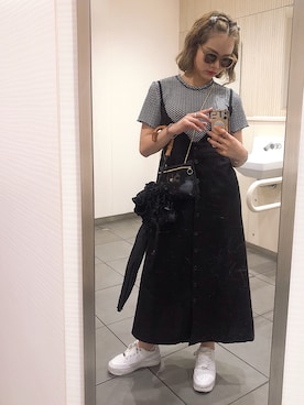 「flower（フラワー）のアイテム」を使った、fumiさん（レディース・150cm）の夏コーディネート