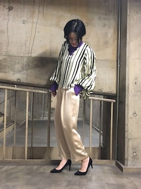 「No．6 Store（ナンバーシックスストア）のアイテム」を使った、CHARLIEさん（レディース・163cm）の冬コーディネート