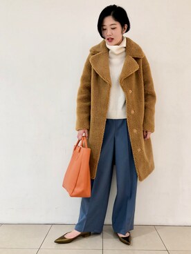 「秋のブラウンスタイル」｜「アイテム（スリッポン）」を使った、CHARLIEさん（レディース・163cm）の秋コーディネート