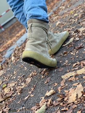 「Yeezy（イージー）のアイテム（ブーツ）」を使った、はや さん（メンズ・173cm）の冬コーディネート