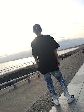 「NEWERA」｜「アイテム（スリッポン）」を使った、はや さん（メンズ・173cm）の春コーディネート