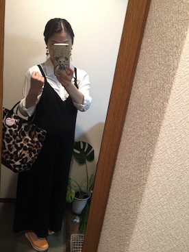 「ROPE' PICNIC（ロペピクニック）のアイテム（サロペット/オーバーオール）」を使った、ワインさん（レディース・156cm）の秋コーディネート