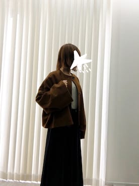 「CLANE（クラネ）のアイテム（ブルゾン）」を使った、kazuhoさん（レディース・155cm）の秋コーディネート