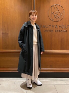 「RECOMMEND  ITEM STYLING」｜「アイテム（ダウンジャケット/コート）」を使った、narumiさん（レディース・158cm）の冬コーディネート