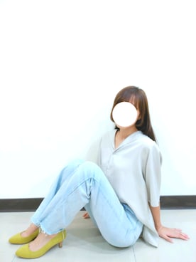 「5（ファイブ）のアイテム（パンツ）」を使った、Yarina さん（レディース・163cm）の夏コーディネート