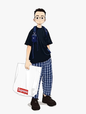 「GROOVER（グルーバー）のアイテム」を使った、Mr_Huangさん（メンズ・171cm）の冬コーディネート