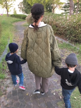 「キルティングコート」｜HARURUさん（キッズ・100cm）の秋コーディネート