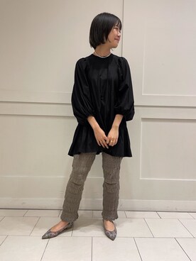 「アイテム（その他シューズ、グリーン系）」を使った、nagiさん（レディース・160cm）の春コーディネート