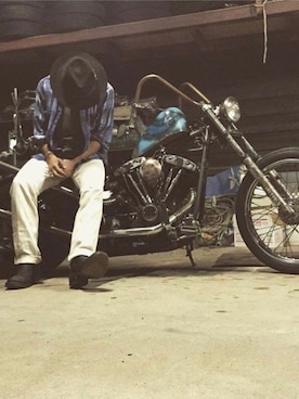 「Harley-Davidson（ハーレーダビッドソン）のアイテム（その他）」を使った、BNSさん（メンズ・172cm）の春コーディネート