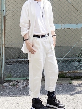 「Yohji Yamamoto（ヨウジヤマモト）のアイテム（レッグウェア）」を使った、884 BaYaShiさん（メンズ・180cm）の夏コーディネート