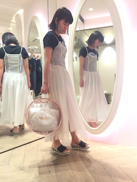 「FURFUR（ファーファー）のエジプトTシャツ（トップス、その他）」を使った、FURFUR ルミネエスト新宿店さん（レディース・160cm）の夏コーディネート