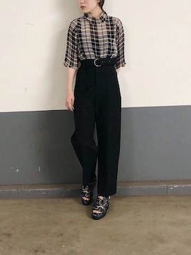 「FURFUR（ファーファー）のアイテム（シャツ/ブラウス、その他）」を使った、FURFUR ルミネエスト新宿店さん（レディース・160cm）の春コーディネート