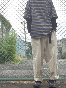 「ウォーキングスタイル」｜「アイテム（その他）」を使った、コンソメスープさん（メンズ・178cm）の秋コーディネート