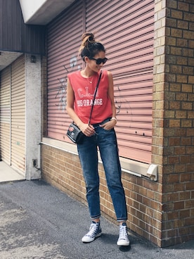 「allstar」｜「アイテム（タンクトップ）」を使った、mariko   さん（レディース・170cm）の夏コーディネート