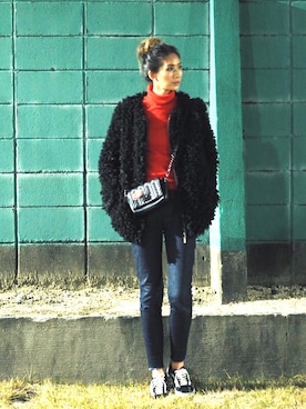 「DHOLIC（ディーホリック）のアイテム（その他アウター）」を使った、mariko   さん（レディース・170cm）の冬コーディネート