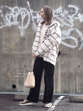 「BENETTON (UNITED COLORS OF BENETTON)（ベネトンユナイテッドカラーズオブベネトン）のアイテム（その他パンツ）」を使った、mariko   さん（レディース・170cm）の冬コーディネート