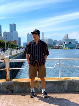 「VANS（バンズ）のアイテム（レッグウェア）」を使った、おぐりさん（メンズ・167cm）の夏コーディネート