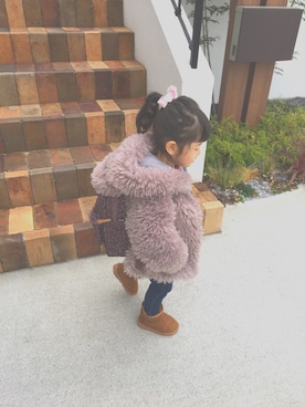「Herschel Supply（ハーシェルサプライ）のアイテム」を使った、tsumugi♡さん（キッズ・90cm）の冬コーディネート