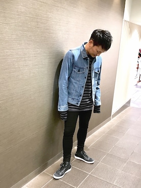 「HALFMAN（ハーフマン）のアイテム」を使った、hideさん（メンズ・172cm）の秋コーディネート