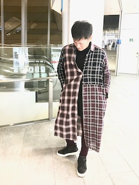 「アイテム（シャツワンピース、その他）」を使った、hideさん（メンズ・172cm）の秋コーディネート