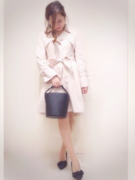 「willselection」｜「アイテム（トレンチコート）」を使った、yuka.c5さん（レディース・159cm）の春コーディネート