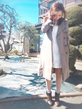 「willselection」｜「アイテム（トレンチコート）」を使った、yuka.c5さん（レディース・159cm）の春コーディネート