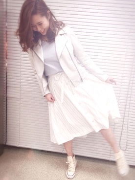 「スプリングSENSEOFPLACE」｜「アイテム（ジャケット/アウター）」を使った、yuka.c5さん（レディース・159cm）の春コーディネート