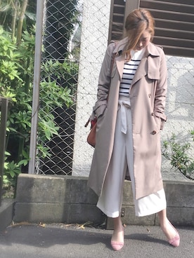 「willselection」｜「アイテム（トレンチコート）」を使った、yuka.c5さん（レディース・159cm）の春コーディネート