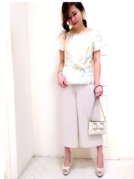 「WILLSELECTION（ウィルセレクション）のアイテム（パンツ）」を使った、yuka.c5さん（レディース・159cm）の春コーディネート