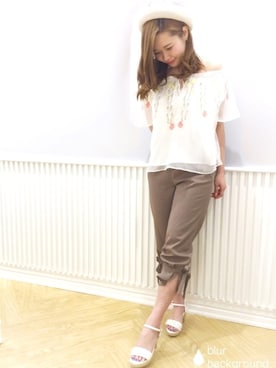 「WILLSELECTION（ウィルセレクション）のアイテム（パンツ）」を使った、yuka.c5さん（レディース・159cm）の春コーディネート