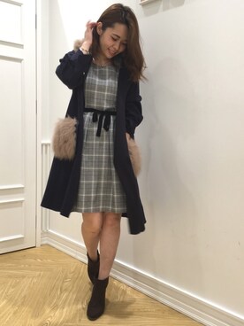 「BSTR」｜「アイテム（ワンピース/ドレス）」を使った、yuka.c5さん（レディース・159cm）の秋コーディネート