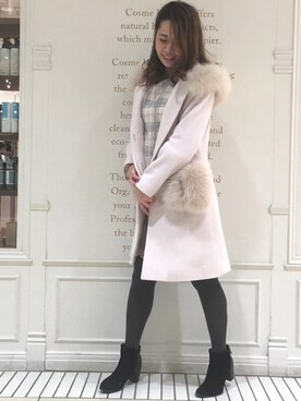「willselection」｜「アイテム（その他アウター）」を使った、yuka.c5さん（レディース・159cm）の冬コーディネート