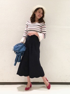 「willselection」｜「アイテム（デニムジャケット）」を使った、yuka.c5さん（レディース・159cm）の春コーディネート