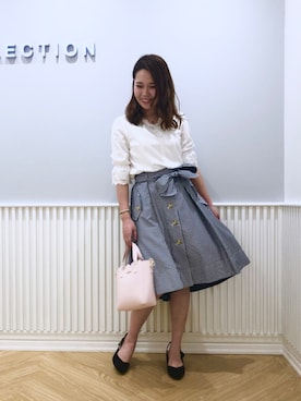「WILLSELECTION（ウィルセレクション）のアイテム（トートバッグ）」を使った、yuka.c5さん（レディース・159cm）の春コーディネート