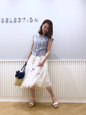 「WILLSELECTION（ウィルセレクション）のアイテム（トートバッグ）」を使った、yuka.c5さん（レディース・159cm）の春コーディネート
