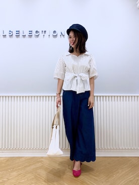 「willselection」｜「アイテム（帽子）」を使った、yuka.c5さん（レディース・159cm）の夏コーディネート