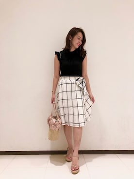 「WILLSELECTION（ウィルセレクション）のアイテム（トートバッグ）」を使った、yuka.c5さん（レディース・159cm）の夏コーディネート