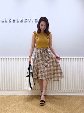 「WILLSELECTION（ウィルセレクション）のアイテム（トートバッグ）」を使った、yuka.c5さん（レディース・159cm）の夏コーディネート