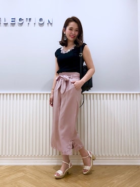 「WILLSELECTION（ウィルセレクション）のアイテム（パンツ）」を使った、yuka.c5さん（レディース・159cm）の夏コーディネート
