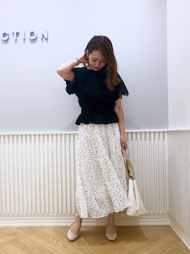 「WILLSELECTION（ウィルセレクション）のアイテム（トートバッグ）」を使った、yuka.c5さん（レディース・159cm）の夏コーディネート