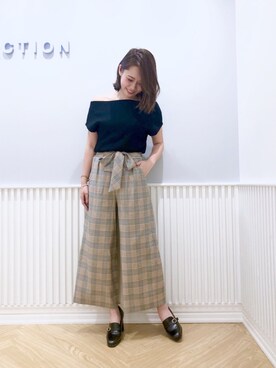 「WILLSELECTION（ウィルセレクション）のアイテム（パンツ）」を使った、yuka.c5さん（レディース・159cm）の秋コーディネート