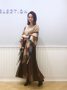 「WILLSELECTION（ウィルセレクション）のアイテム（ブーツ）」を使った、yuka.c5さん（レディース・159cm）の秋コーディネート