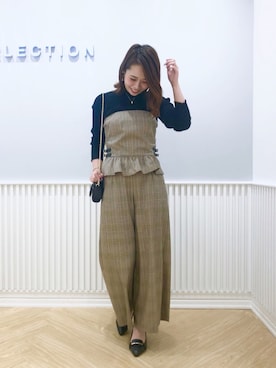 「WILLSELECTION（ウィルセレクション）のランダムハイネックニット（ニット/セーター）」を使った、yuka.c5さん（レディース・159cm）の秋コーディネート