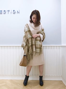 「WILLSELECTION（ウィルセレクション）のアイテム（ブーツ）」を使った、yuka.c5さん（レディース・159cm）の冬コーディネート