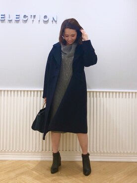 「willselection」｜「アイテム（その他アウター）」を使った、yuka.c5さん（レディース・159cm）の冬コーディネート