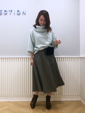 「WILLSELECTION（ウィルセレクション）のアイテム（ブーツ）」を使った、yuka.c5さん（レディース・159cm）の冬コーディネート