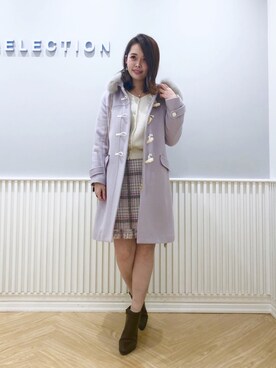「willselection」｜「アイテム（その他アウター）」を使った、yuka.c5さん（レディース・159cm）の冬コーディネート