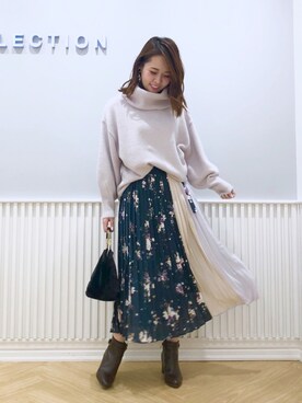 「WILLSELECTION（ウィルセレクション）のアイテム（ブーツ）」を使った、yuka.c5さん（レディース・159cm）の冬コーディネート