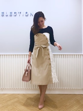「WILLSELECTION（ウィルセレクション）のアイテム（ハンドバッグ）」を使った、yuka.c5さん（レディース・159cm）の春コーディネート